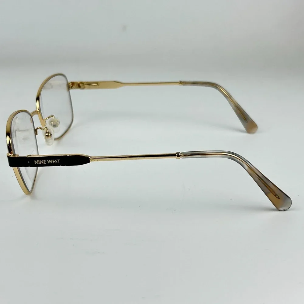 Nine West NW1102X717 Unisex Eyeglasses Frame Gold Metal Full Rim 57-17-140 mm‎